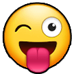 ;P